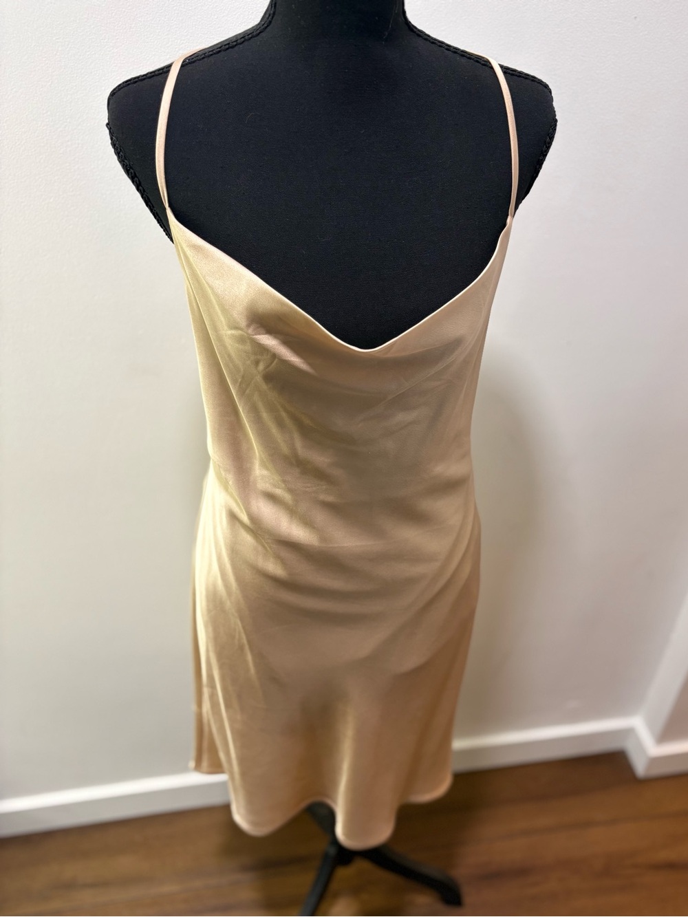 Show Me Your Mumu Champagne Satin Slip Dress Medium